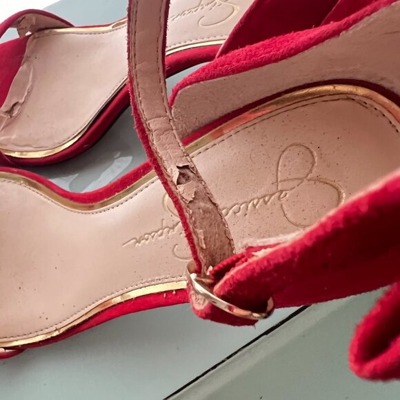 Open-Toe Sandals with Large Velvet Bow by Jessica Simpson sz 10 - Picture 11 of 12